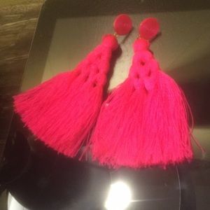 Pink fashion earrings